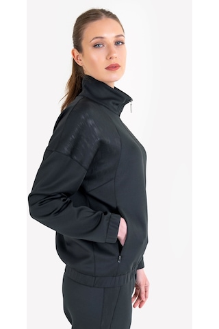 Lescon Siyah Kadın Fermuarlı Sweatshirt 23n-2124 Siyah