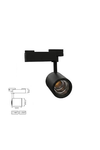 Arge Led Samsung Çipli 40w Siyah Kasa Monofaze Ray Spot 2700k