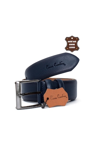 Pierre Cardin Pc401 Erkek 4 Cm Hakiki Deri Kemer Lacivert-lacivert Lacivert
