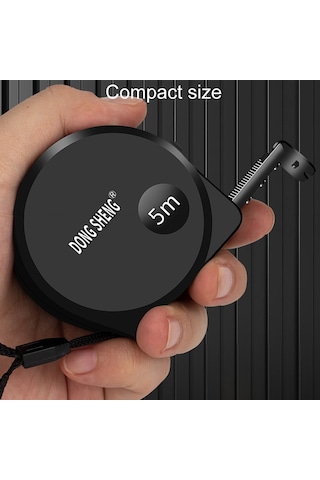 Dong Gsheng Yüksek Hassasiyetli Ev Kullanımı Çelik Yardımcı Terazi Kalınlaştırılmış Ölçüm Bandı, Model: Siyah Altın Buzlu 5m X 25mm