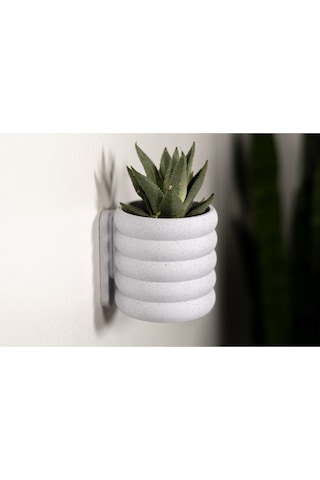Modern Tarz Duvar Askılı Beyaz Plastik Saksı