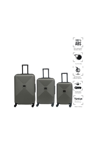 Anhelo Bowtie Abs Küçük Kabin , Orta Ve Büyük Boy 3'lü Valiz Seti 001