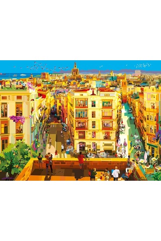 171927 1500 Parçalı Puzzle Valensiya'da Yemek