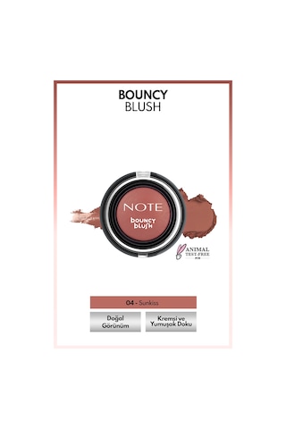 Note Cosmetique Bouncy Blush Yumuşak Kremsi Allık - 04 Sunkiss