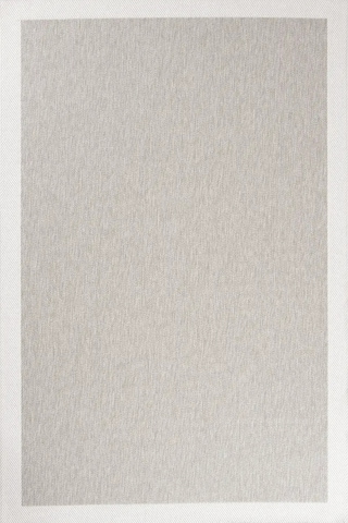 Hoom Rugs Lora 3206 Bej Çerçeveli Pamuk Taban Hav Toz Vermez Sisal Halı
