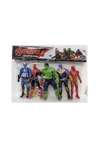 Figür Oyuncak Kaptan Amerika Ironman Hulk Thor Antman 12 Cm 5'li Set