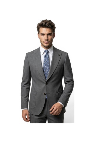 Hermose Signature Brera Gri Torba Cepli Takım Elbise