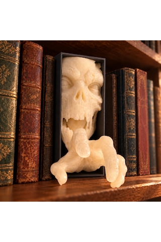 Cadılar Bayramı Halloween Fosforlu Zombi Kitaplık Dekoru 3d Baskı 17 X 6,5