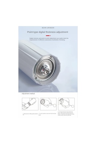 Nertoee Manuel Kahve Değirmeni Taşınabilir Ayarlanabilir Kabalık