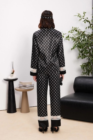 Pierre Cardin Saten Kadın Pijama Takımı - 1320 Siyah