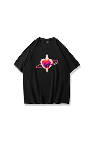 Flood Of Style Unisex Broken Planet Tshirt Siyah