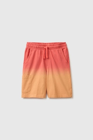 United Colors Of Benetton Erkek Çocuk Kırmızı Mix Arka Cebi Logo Detaylı Beli İpli Bermuda Şort 6-14 Yaş -2855