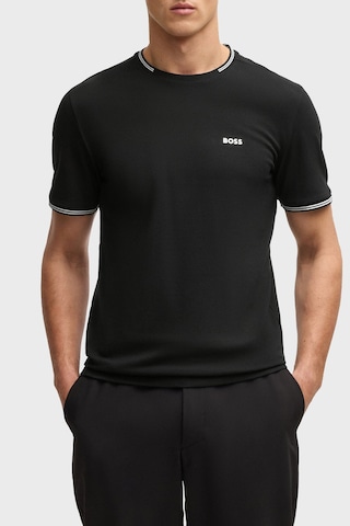 Boss Streç Pamuklu Regular Fit Bisiklet Yaka T Shirt Erkek T Shirt 50521245 001 Siyah