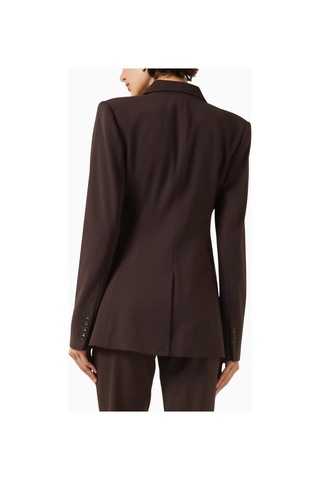 Good American Sculpted Blazer, Kadın Zarif Bel Kesimli - Modern Şık Ceket Kahverengi