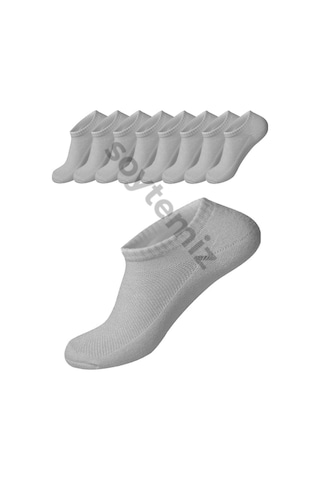 Soytemiz Unisex Gri Cotton Sneakers Spor Çorap 8 Çift Diğer