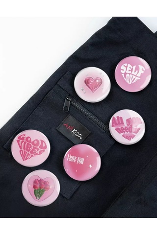 Anikoya Estetik Sırt Çantası Rozeti 387710330 Pembe