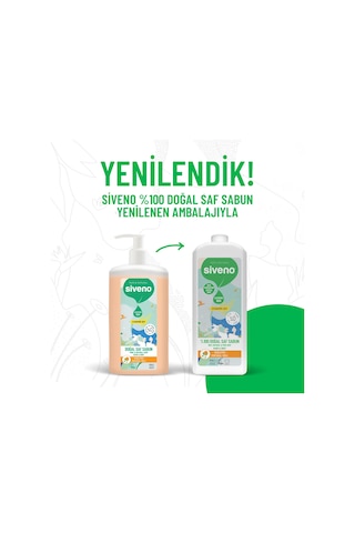 Siveno %100 Doğal Sıvı Kastil Sabun Portakal Yağlı Tazeleyici Nemlendirici Bitkisel Vegan 1 L
