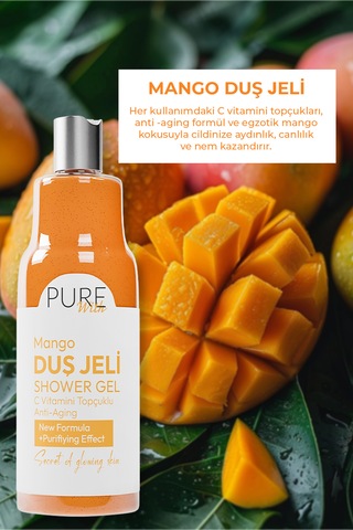 İkili Set: Shea Vanilya Vücut Sütü 250 Ml + C Vit. Mango Duş Jeli 400 Ml Mango