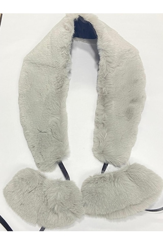 Kürk Yaka Ve Manşet Takım / Yumoş Kürk Gri Gri