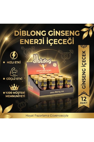 Diblong Ginsengli +18 Performans Enerji İçeceği - 12 Adet Gizli Gönderim Diblong Ginsengli +18 Performans Enerji İçeceği - 12 Adet Gizli Gönderim