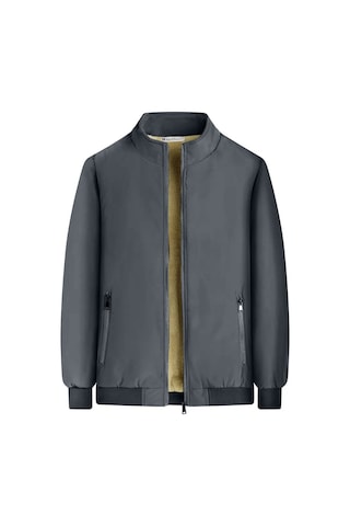 Ghassy Co Erkek Su İtici İçi Peluş Astarlı Ultra Isı Yalıtımlı Dik Yaka Mont Füme