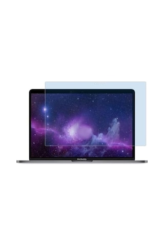 Macbook Pro 16.2 İnç M2 M3 M4 Uyumlu Anti Blueray Ekran Koruyucu Mavi Mor Işık Filtresi Göz Yormayan Retina Net Görüntü Touch Id Şeffaf