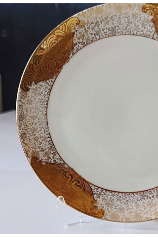 Nurantik Weiden Bavaria Alman Pasta Tabağı Altın