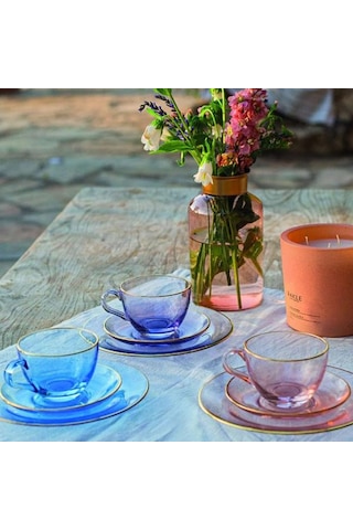 Rakle Five O'clock 2'li Çay Fincan Seti - Mor - 240 Ml Mor