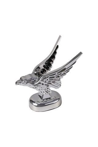 Sones Araba Kaputu Dekorasyonu 3d Yayılmış Kanatlar Uçan Kartal Modifikasyonu Evrensel Araç Amblemi Gümüş