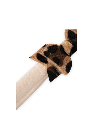 Cigit Tokalı Ve Kurdeleli Bandana Leopar Desen Leopar