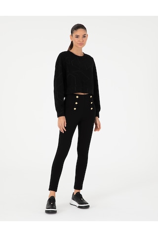 Pierre Cardin Kadın Siyah Tayt 50290965-vr046 Siyah SiYAH Siyah