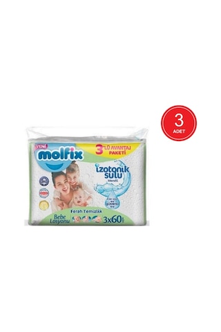 Molfix Ferah Temizlik Izotonik Sulu Mendil 3 X 3'Lü Avantaj Paketi 540 Yaprak