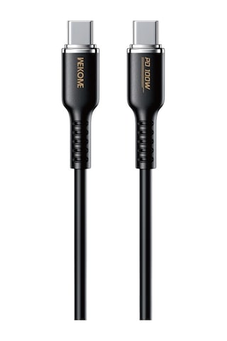 Wk Wdc-11 100w Usb-c / Tip-c Usb-c / Tip-c Silikon Veri Kablosu, Uzunluk: 1.2m Siyah