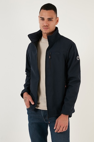 Buratti Su Itici Slim Fit Dik Yaka Softshell Ince Erkek Mont 649003 Lacivert