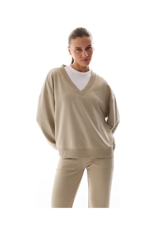 Penti Bej Geniş V Yakalı Sweatshirt
