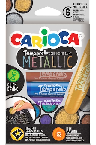 Carioca Temperello Poster Boya Kalemi 6’lı – Metalik