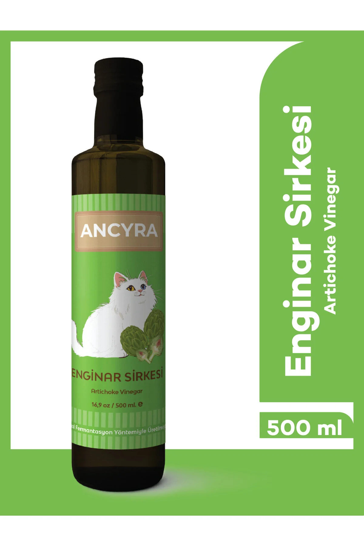 Enginar Sirkesi Doğal Fermante Artichoke Vinegar 500 Ml