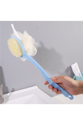 Erolise Çift Taraflı Yumuşak Uzun Saplı Banyo Duş Vücut Fırçası Ve Lifi