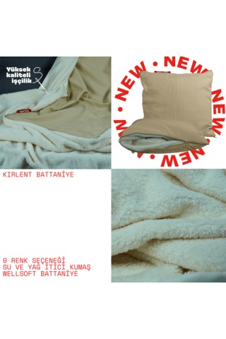 Xpermate Tv Battaniye Yastık Welsoft Battaniye 145x205 Bej