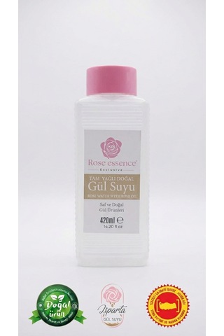 Tam Yağlı Gül Suyu 420 Ml Doğal Gül Suyu Ve Gül Yağı İçeren Özel Formül Yüz Toniği Ve Cilt