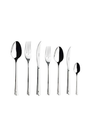 Accura 84 Parça 12 Kişilik Lüks Kutulu Çatal Kaşık Bıçak Seti Gümüş