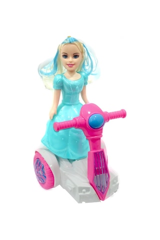 Pilli Işıklı Sesli Scooter'Lı Prenses Bebek