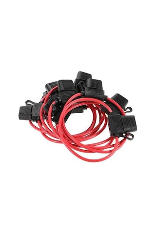 Novahub 10 Parça Araç İçin 40a Kapasiteli Siyah Kırmızı Sigorta Tutucu Seti, 26cm Kablo, Dc 12v 40