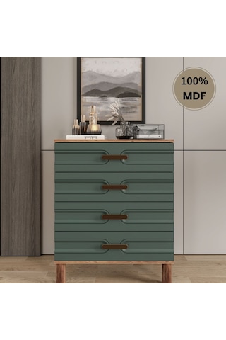 Comiet Zen 4 Çekmeceli Mdf Şifonyer Yeşil