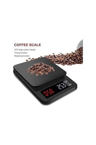 Tongxida Dijital Mini Terazi 10kg 0.1g Lcd Arkadan Aydınlatmalı Cep Elektrikli Ağırlık Gramları Siyah Siyah