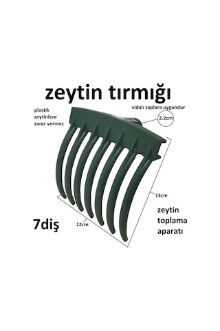 3 Adet Plastik 7 Dişli Bahçe Zeytin Toplama Tırmığı
