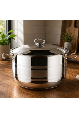 Lınes Sılver 22 Cm Derın Celık Tencere Metal Kulp