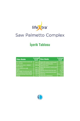 Lifextra Saw Palmetto Complex 30 Yumuşak Kapsül
