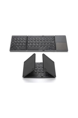 Klavye 3 Katmanlı Katlanabilir Portatif Taşınabilir Şık Ve Kullanışlı Dokunmatik Yüzeye Sahip Klavye Windows I Diğer