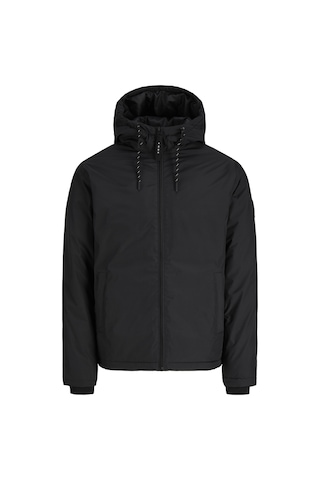 Jack & Jones Erkek Fermuar Kapamali Ceket - Fusion - 12302944 Siyah